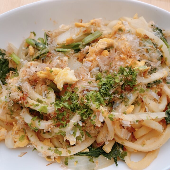 卵と野菜の焼きうどん